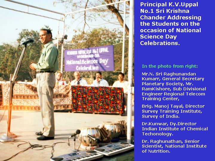 Mr.Krishna Chander, Principal K.V.Uppal No.1